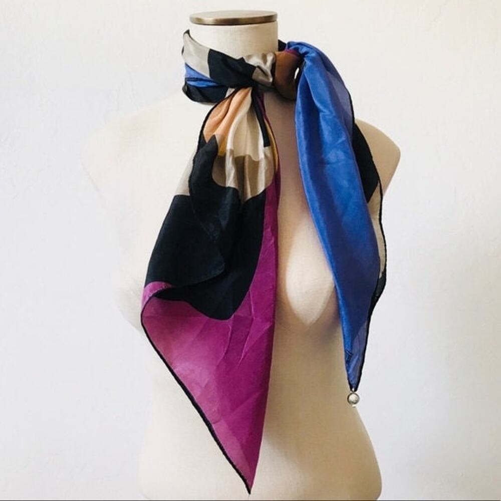 🍸HONEY Vintage Feminist Japanese 100% Silk Girl Boss Scarf
